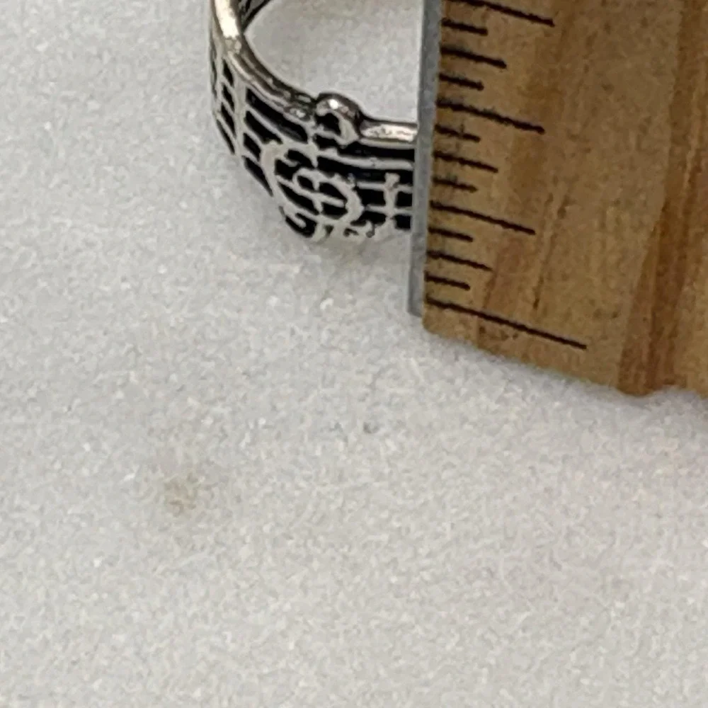 Vintage Sterling Silver Ring Music Treble Cleff Size 5.5 Wide Band Teacher